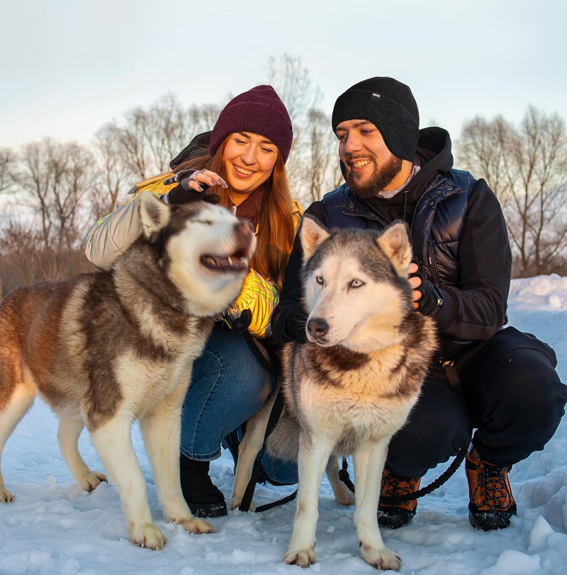 Wmcaps Winter Fleece Line Beanie with Earflap for Men Women, Outdoor Warm Thermal Knitted Hat Stocking Caps - Image 5